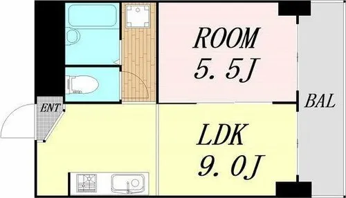 コープ野村梅田 A棟【13階】の間取り