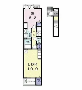カーサ柳生【2階】の間取り