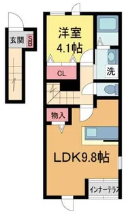リバーランズ・ロッジ【201号室】の間取り