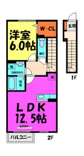 サニーコートB棟【202号室】の間取り
