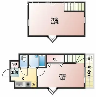 兵庫県尼崎市東園田町5丁目【マンション】の間取り