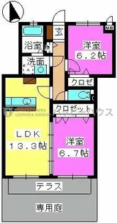 レジデンス・グリンダ【1階】の間取り