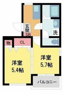 クレスト北口【1階】の間取り