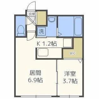 FLEURIR発寒南【2階】の間取り