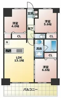 スプランディッド梅田グランノース【6階】の間取り