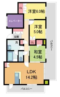 エスコート西宮グランハーツ【201号室】の間取り