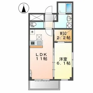 アヴァンス エバー 中三国ヶ丘【1階】の間取り