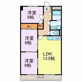 半田第3ロイヤルマンション【4階】の間取り