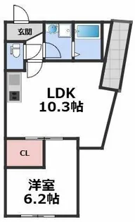フォルモント寺田町【3階】の間取り