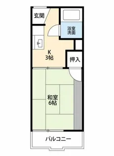 サンライズ戸崎【205号室】の間取り
