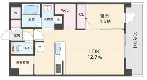 新築 ザセンスレジデンス甲南山手【202号室】の間取り