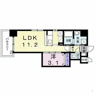 ルピナス天神【8階】の間取り