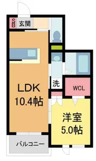 HEBEL GARDEN 松山町【205号室】の間取り