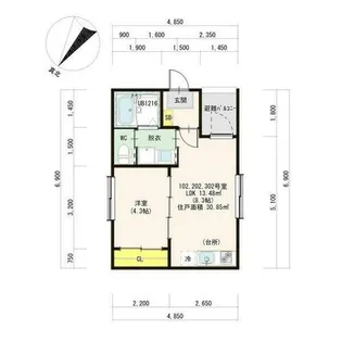 ハーモニーテラス新富町【3階】の間取り