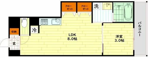 大阪府大阪市城東区東中浜9丁目【マンション】の間取り