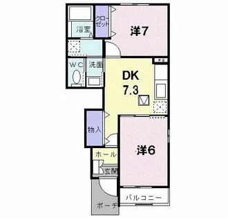 ファシネイション春日Ⅱ【1階】の間取り