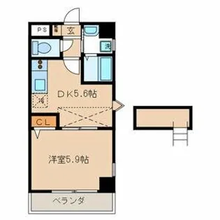 ハイネスト香椎参道【6階】の間取り
