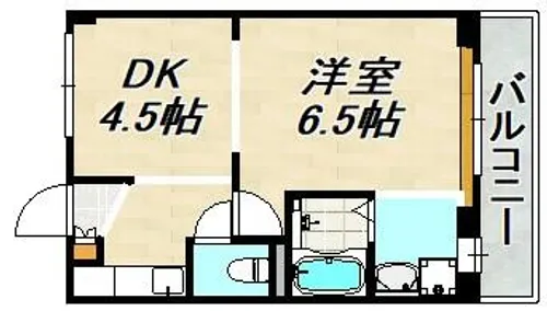 ヴィラナリー雲雀ヶ丘4号棟【4階】の間取り
