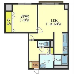 カームレスト千代台【501号室】の間取り