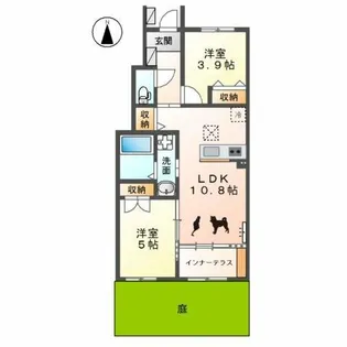 コート・ニチエイ【1階】の間取り