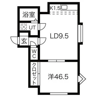 北海道札幌市中央区南十四条西6丁目【アパート】の間取り