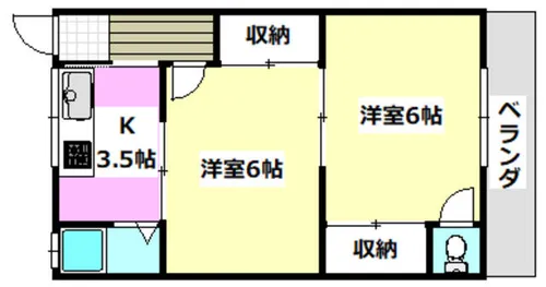中里文化1号棟【1-7号室】の間取り