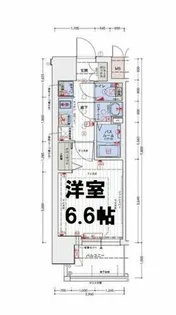 エステムコート四天王寺夕陽丘II【2階】の間取り