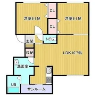 アルカサール金堀【4階】の間取り