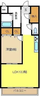 ハイウイング要【6階】の間取り