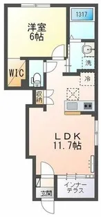 エクセレント【1階】の間取り