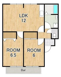 グリーンタウンハタケヤマC棟【2階】の間取り