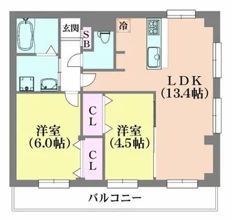 ウィングパレス【1階】の間取り
