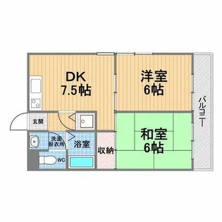 io甲子園Ⅱ番館【3階】の間取り