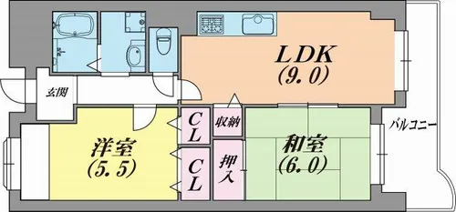 エスポワール・ダイエイ【2階】の間取り