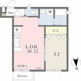 HARUKAZ鶴舞公園【3階】の間取り