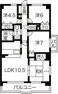 クレストヒルズ東山【4階】の間取り