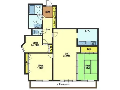 ガーデンテラス函館【7階】の間取り