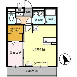 セジュール白浜 A棟【305号室】の間取り