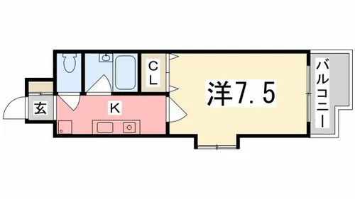 メゾンパルレ【603号室】の間取り