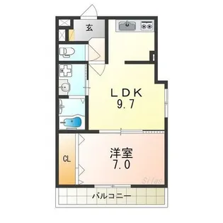 大阪府堺市堺区南向陽町1丁【アパート】の間取り