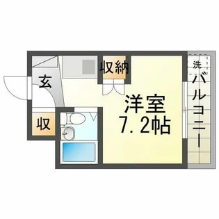 ラファエラ鳴尾II【205号室】の間取り