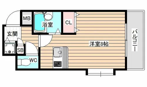 ディナスティ福島【6階】の間取り