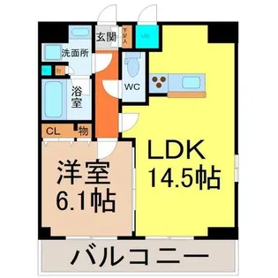 プレサンス久屋大通公園サウス【11階】の間取り