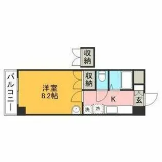 ロイヤル天神南【4階】の間取り