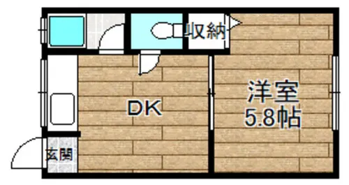 稲荷の森ハイツ【1階】の間取り