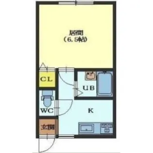 シティーコート八幡【102号室】の間取り