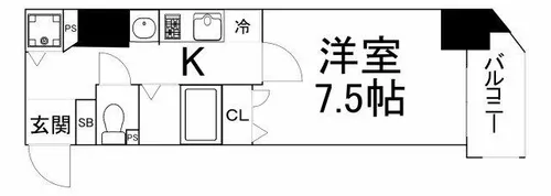 エスライズ桜ノ宮【7階】の間取り