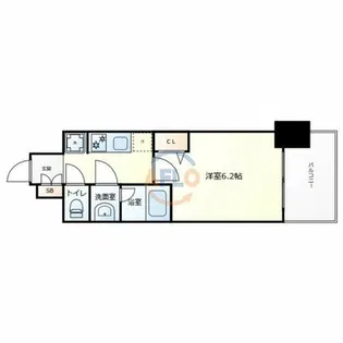 プレサンス京橋GREEN YARDアルミラ【4階】の間取り