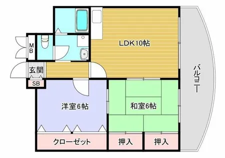 ロイヤル安立【5階】の間取り