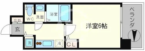 LUMINOUS桜川【7階】の間取り